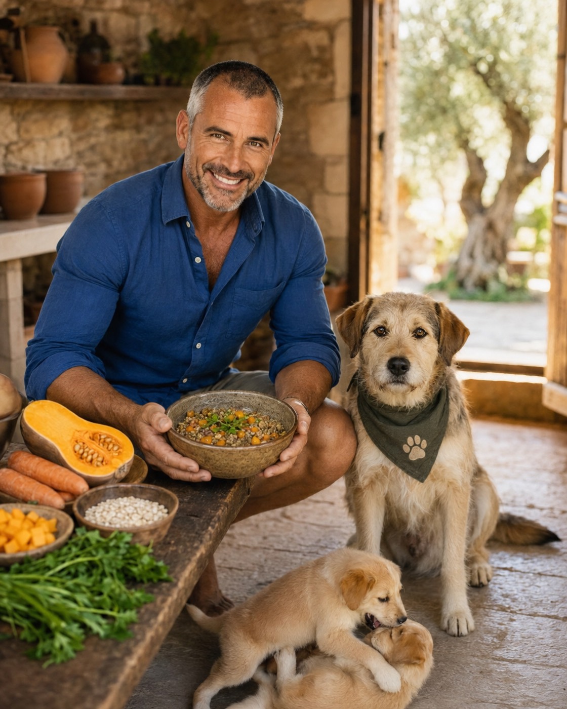 Bruno y Max en la cocina